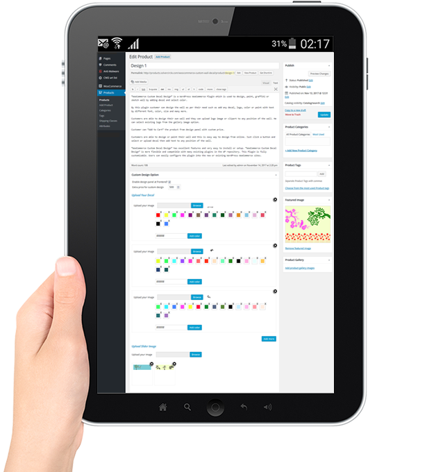 WooCommerce Custom Decal Design